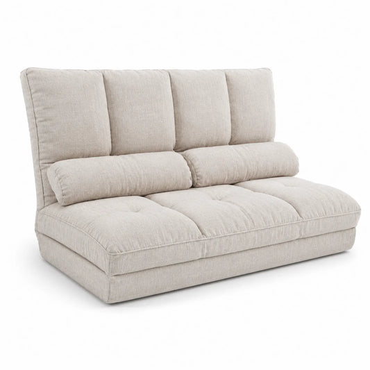 Zweisitzer Sofa Stoff Beige 150cm